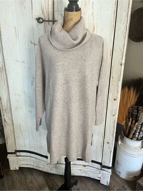 L.L.Bean Recycled Cashmere Cowlneck Sweater Tunic